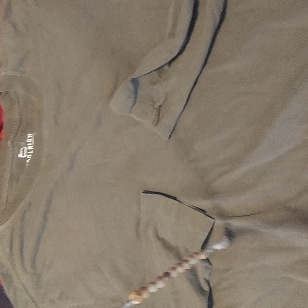 Durable high quality basics. Love sleeve tee in a cool slate color by woolrich